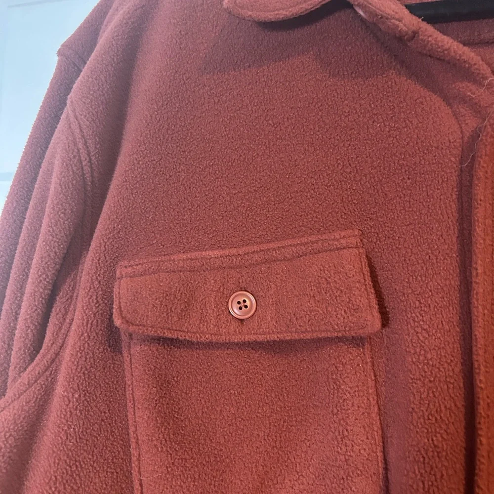L.L. Bean Fleece Button-Down Shirt‎ | XL | Rust Color